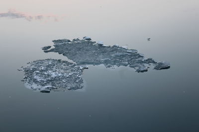 Close-up of reflection in sea