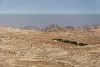 Scenic view of desert against sky