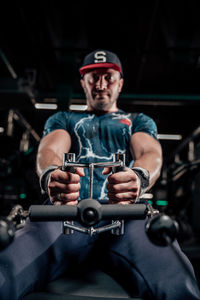 Portrait of man standing in gym