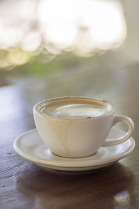 Close-up of coffee on table