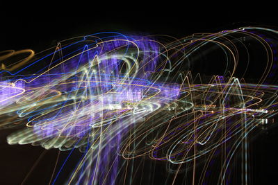 Light trails at night