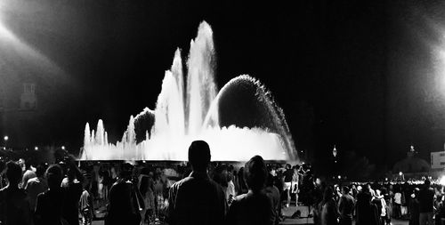 People enjoying at night