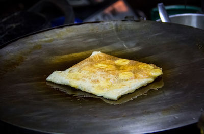 Close-up of bread in plate
