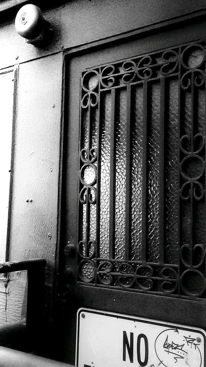 Close-up of metallic door