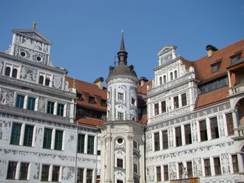 Low angle view of buildings against sky