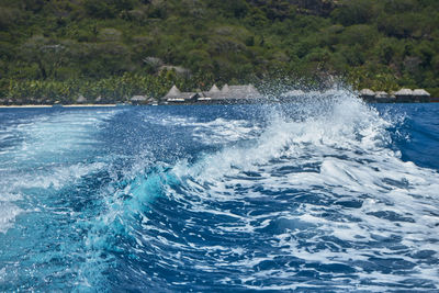 View of swimming pool in sea