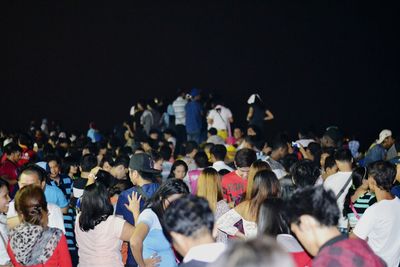 People enjoying at night