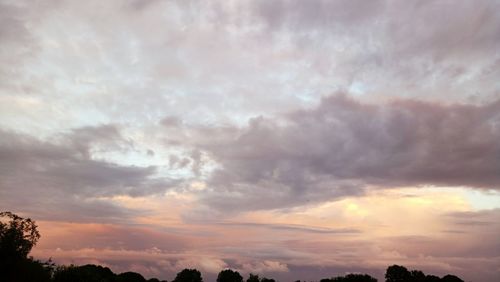 Low angle view of storm clouds in sky