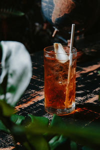 Close-up of drink on table