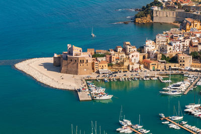 The arab norman castle of castellammare del golfo, sicily.