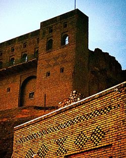 Low angle view of built structure against sky