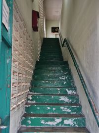 Low angle view of staircase in building