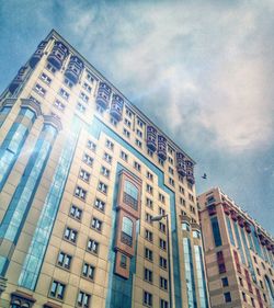 Low angle view of modern building against sky