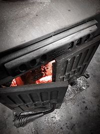 Close-up high angle view of paving stone
