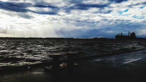 Cloudy sky over sea