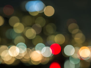 Defocused image of illuminated christmas lights