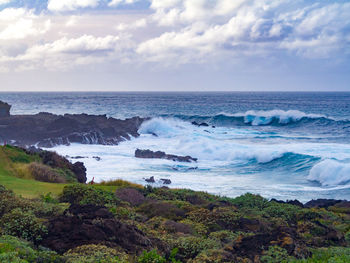 Scenic view of sea against sky