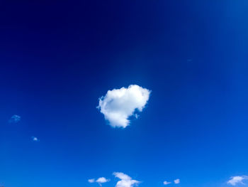 Low angle view of clouds in blue sky