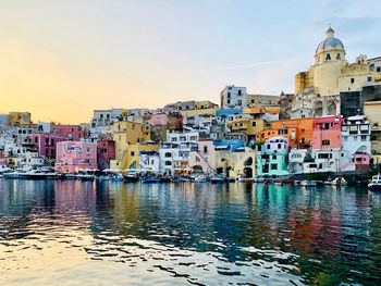 Buildings in city at waterfront