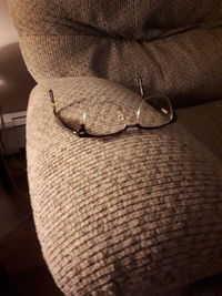 Close-up of eyeglasses on table