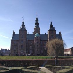 View of built structure against blue sky