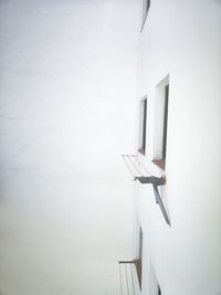 White door of building
