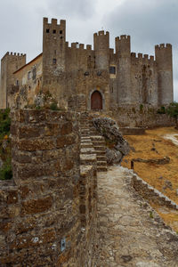 Medieval castle of obidos with walls in obidos