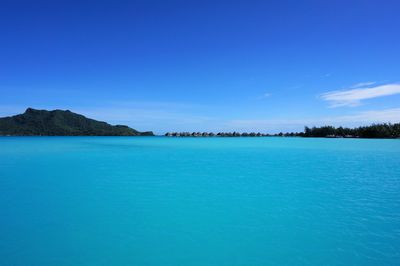 View of sea against blue sky