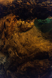 High angle view of rock formation in water