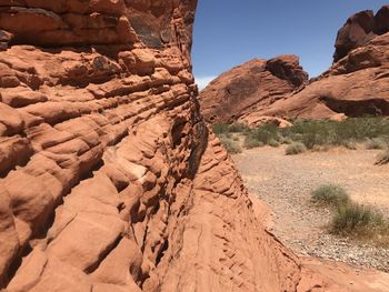 Rock formations against sky