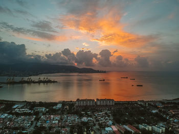 Penang port sunset view