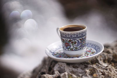 Close-up of coffee cup