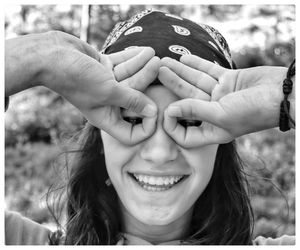 Close-up portrait of a smiling girl