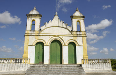 Low angle view of historical building against sky