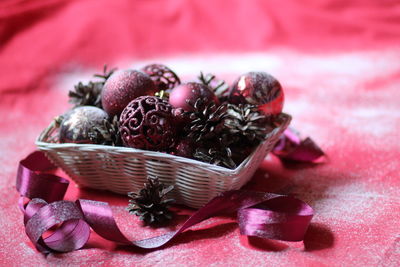 Close-up of fruits on table