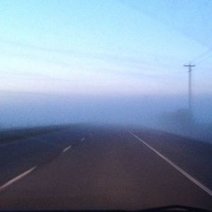 Scenic view of landscape during foggy weather