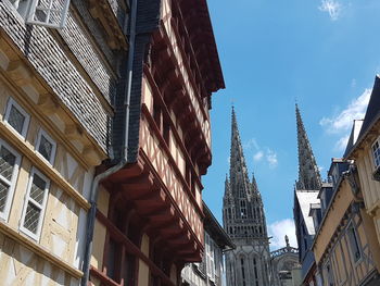 Low angle view of buildings against sky