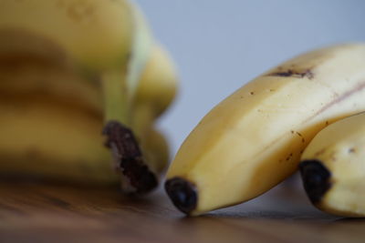 Close-up of bananas on table