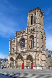 Soissons cathedral basilica is a gothic cathedral in soissons, france. facade