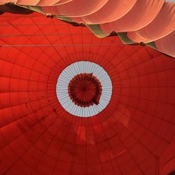 Low angle view of hot air balloon