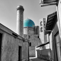 Low angle view of old building against sky