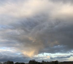 Low angle view of storm clouds in sky