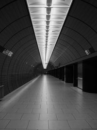 Empty underground walkway
