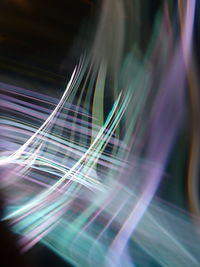 Close-up of light trails