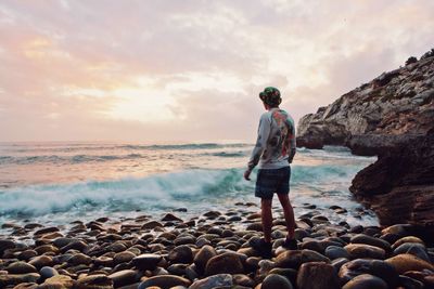 Man standing on beach