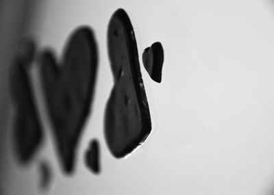 Close-up of metal against wall