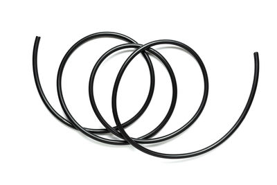 High angle view of spiral metal against white background