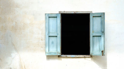 Closed door of old house