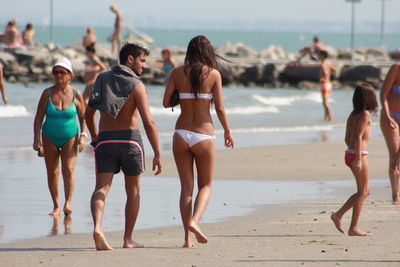 Group of people on beach