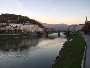 View of river with buildings in background